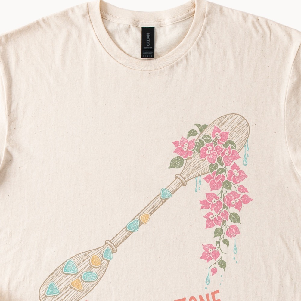 No Wake Zone Retro Hand Drawn Tropical Shirt